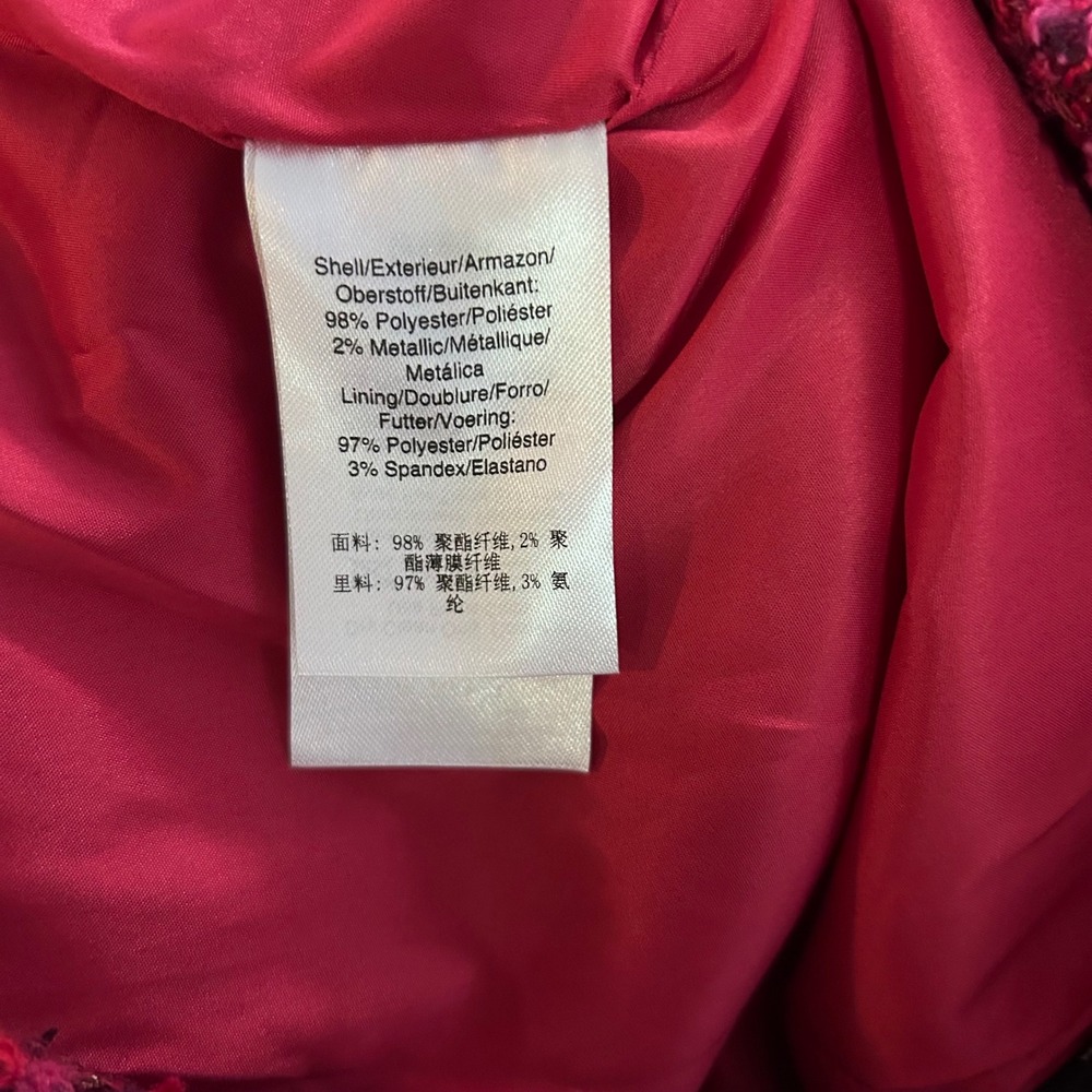 Donna Karan New York Bare necessities Skirt Womens Size 6 Red & Black Tweed New - Picture 9 of 13